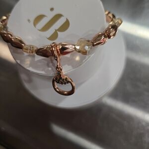 Elegant  ROSE Gold Bracelet with Crystal Accents